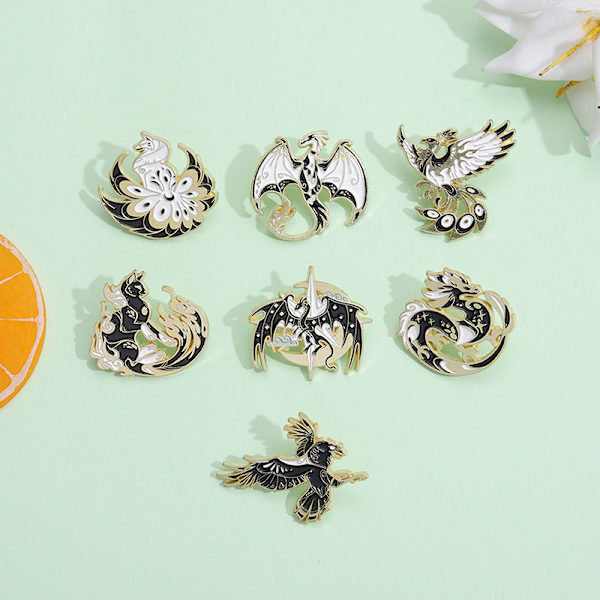 Dragon Eagle Emali Pins Pterosauria Rintaneulat Lapen Pin Badge B XZ7876