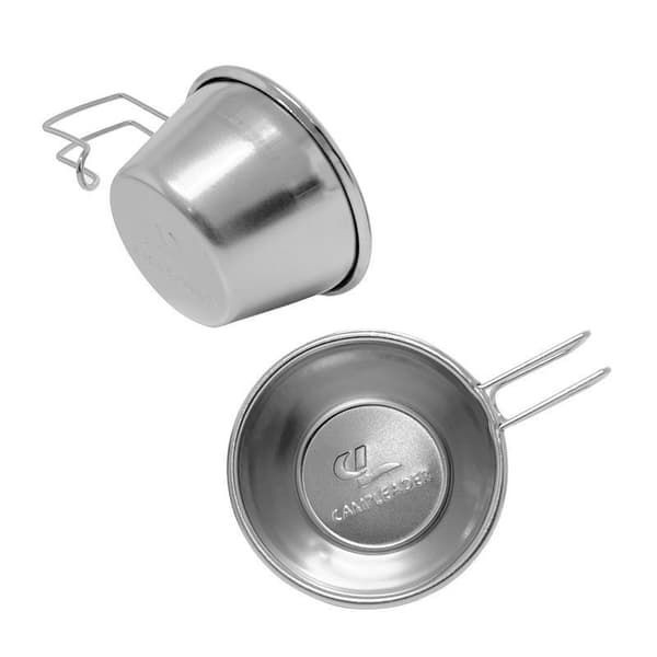50ML Mini kopp i rustfritt stål med bærbart hengehåndtak for camping