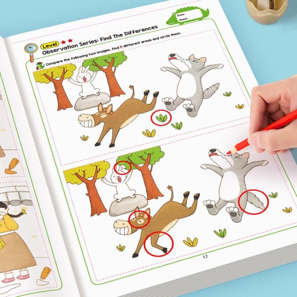 1Set Hitta skillnader Rolig bok Bilder och illustrationer Fi A1