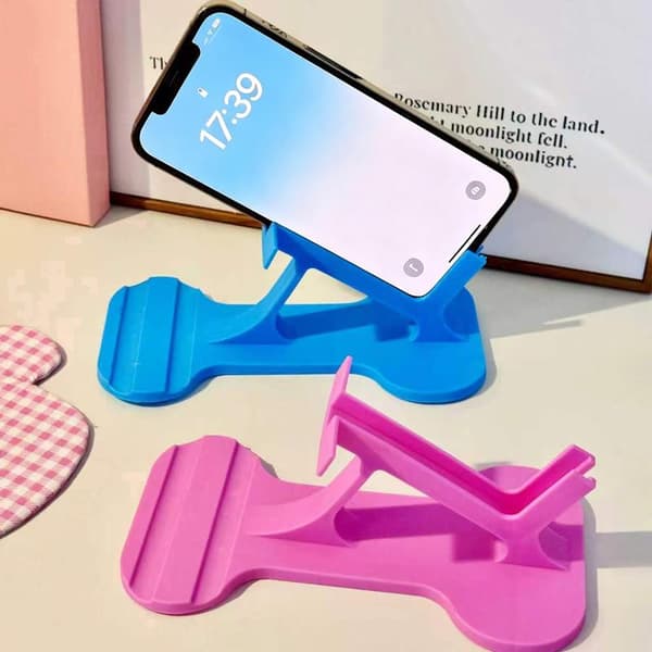 Lettvekts telefonstativ i plast, stabil base for hjemmekontor A2