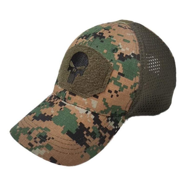 Skull Tactical Military Airsoft Cap Säädettävä Hengittävä Sun V black