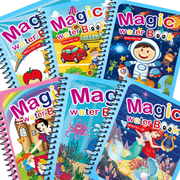 Magisk bog Vand Montessori Legetøj Malebog Magic Water Dr A2