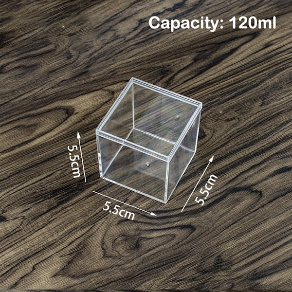 Firkantet Høj Transparent Plastic Box Betta Breeding Box Mini Can A3