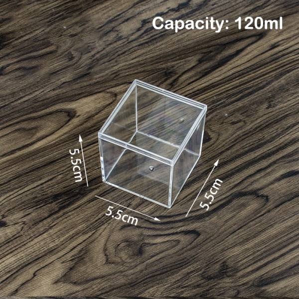 Square High Transparent Plastic Box Betta Breeding Box Mini Can A3
