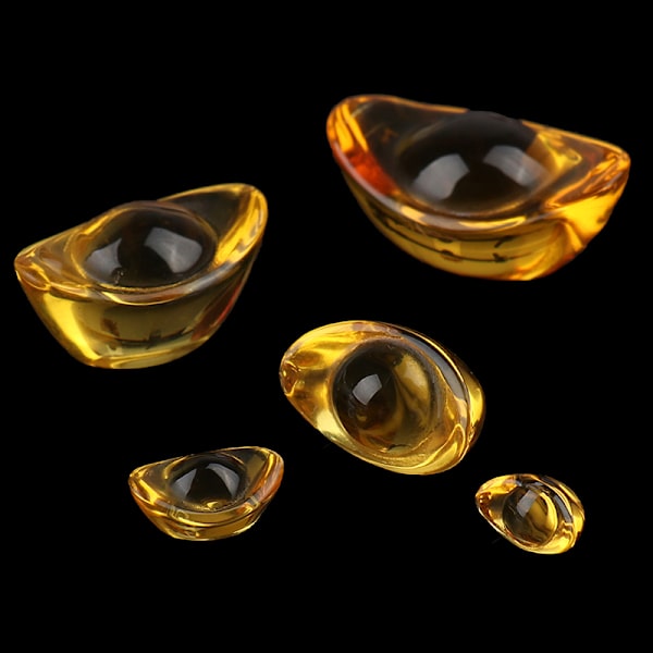 5 stk Yuanbao Feng Shui Yuan Bao Ingot Lykke Hjem Velsignelse Dekor 14mm