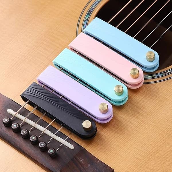 Gitarrljuddämpare Mute Pad Strängskydd Icke-störande Gitarr St Pink