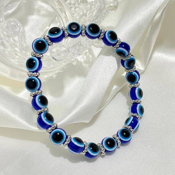 1/2/4 st Evil Eye Lucky Hängsmycke Armband Blå Öga Pärlat Elastiskt A1