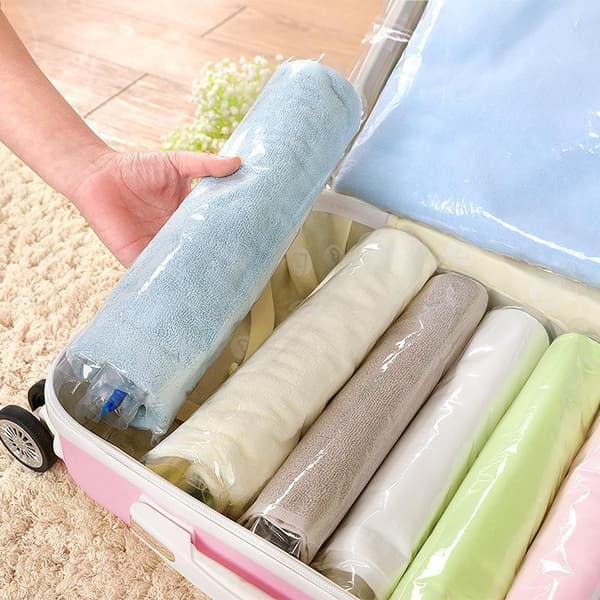 Återanvändbara resekläder luftvakuumväskor för resväskor toppar byxor A3