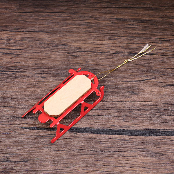 1:12 Dukkehus Mini Slæde Model Ski Board Xmas Tree Pendant Ch