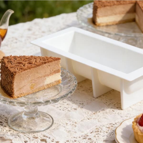 Fransk Mousse Rulle Silikone Kageform Fondantforme Mousse Des White