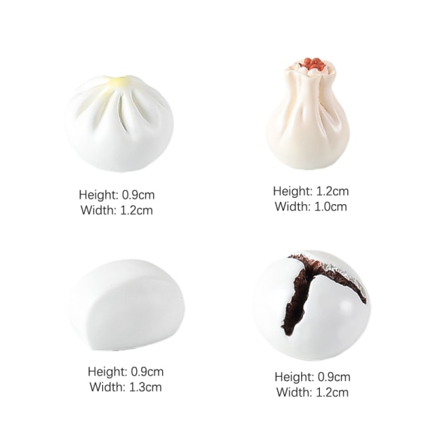 1:12 Dukkehus Miniatyrkake Brød Egg Terte Tekannebrett Breakf A3 4Pcs