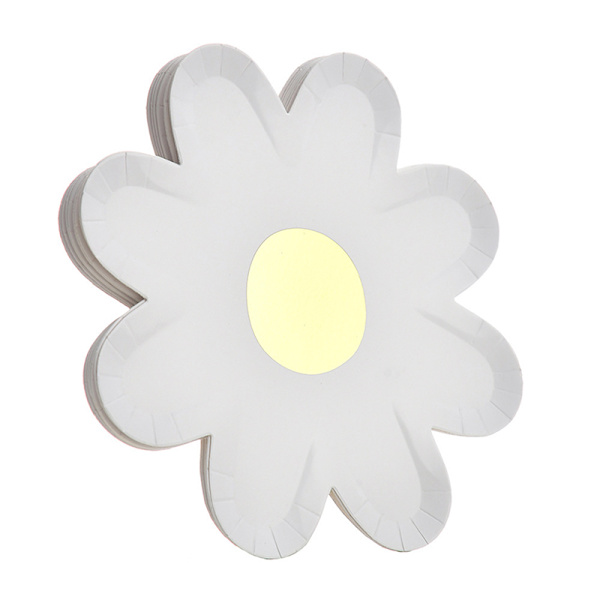 10 stk Small Daisy Picnic Service Engangs Blomster Middag Pla A10