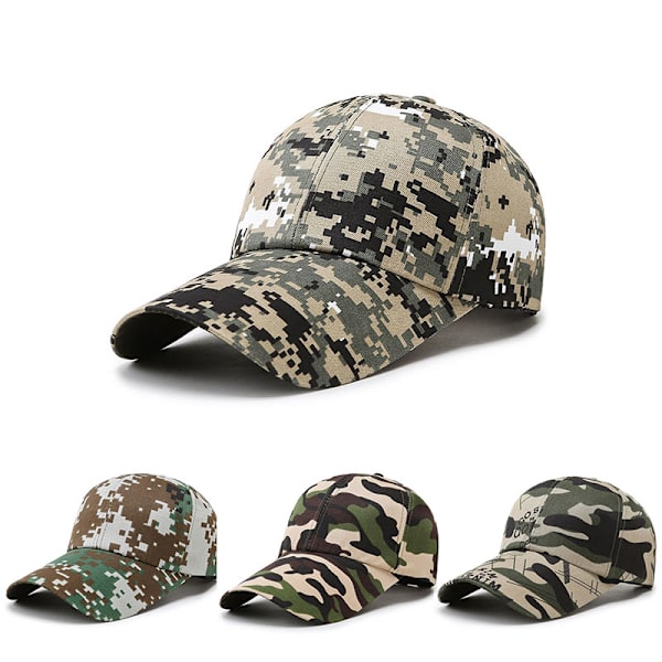 Justerbar Cap Mesh Tactical Airsoft Fishing Snapback Hat khaki camouflage