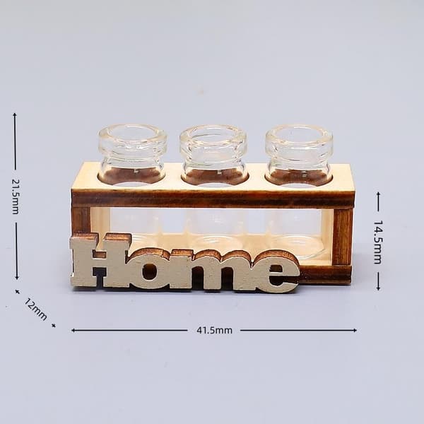 1 stk 1:12 dukkehus miniatyr hydroponisk treblomstarrangement A1