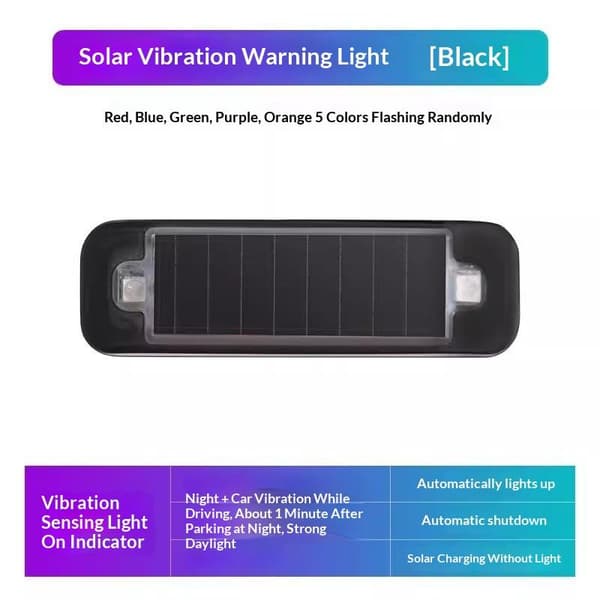 LED Solar Bil Advarselslys Trådløs Tyverisikring Blinkende Attrap
