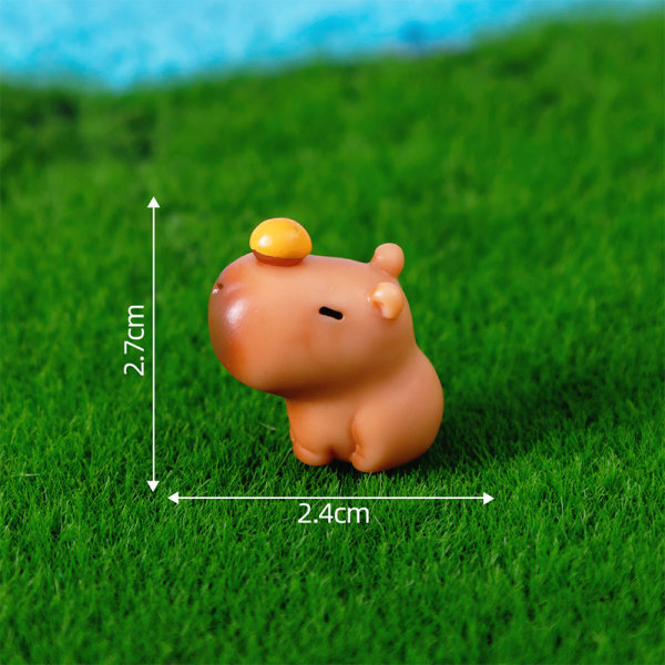 Miniatyyri Capybara Model Figurine Desktop Garden Landscape Orna 5