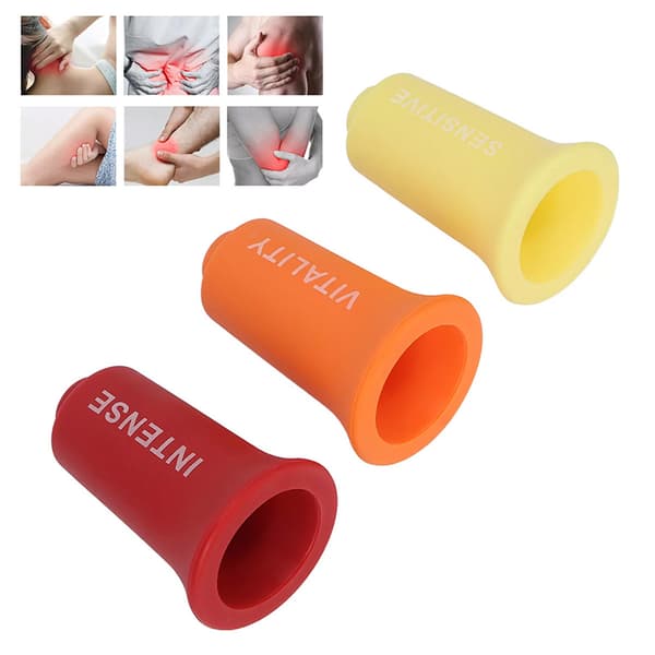 Husholdnings Cupping Silikone Vakuum Sugeapparat Massage Terapi Til 3Pcs