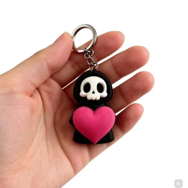 e Grim Reaper nøkkelring med hjerte A1