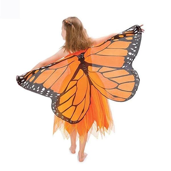Halloween Børne Sommerfuglekostume Maske Kappe Børne Sommerfugl A3