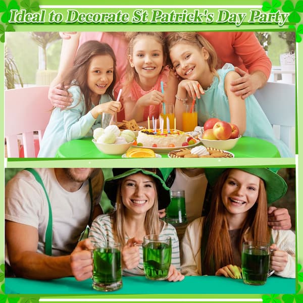 12 stk. 84\" St. Patricks Plast Rund Dug Grøn Gradient D Green