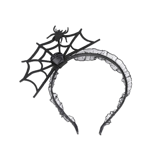 Halloween Djævel Hårbånd Halloween Fest Dekoration Edderkop Web A3