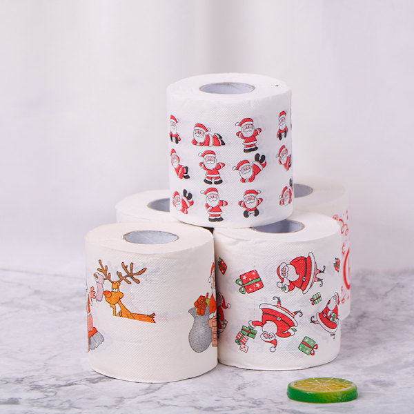 Julebordsserviet Home Julemanden Badetoiletrullepapir Christmas gift box