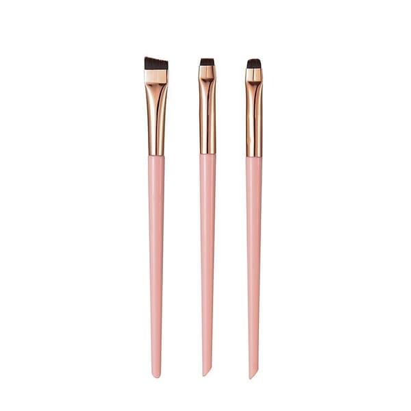 Fladhoved permanentbørste øjenvippestylingbørste lamineringsvipper Pink Gold