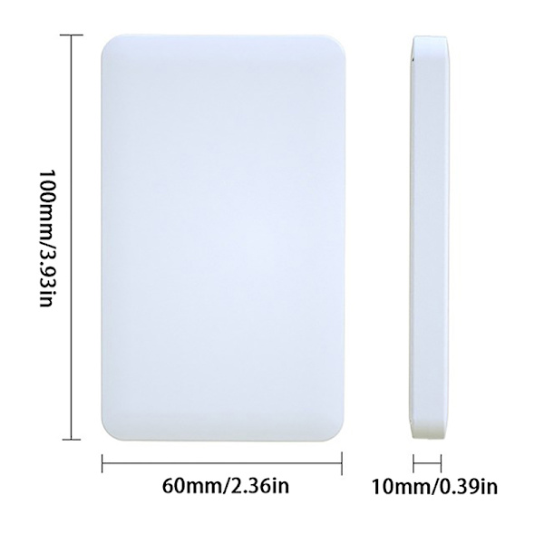 Liten spegelkam Set Enfärgad Mode Portable Fold Makeup White