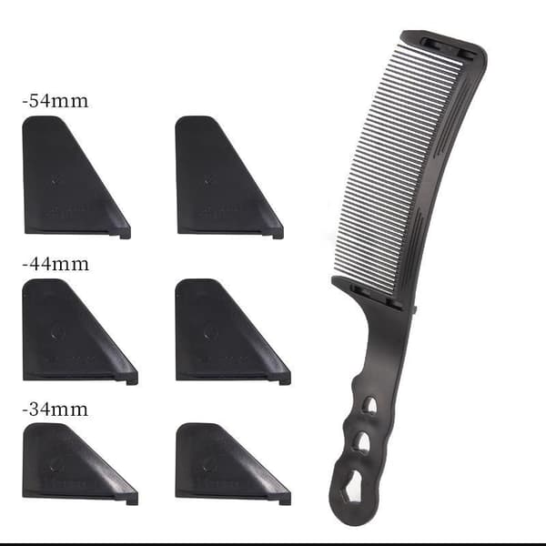 Barber Flat Top Hårkam Böjd Hårklippning Böjd Posi Black