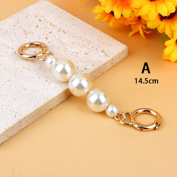 Laukun jatkoketju Crossbody kukkaro Pearl Chain Strap Käsilaukku D 14.5CM