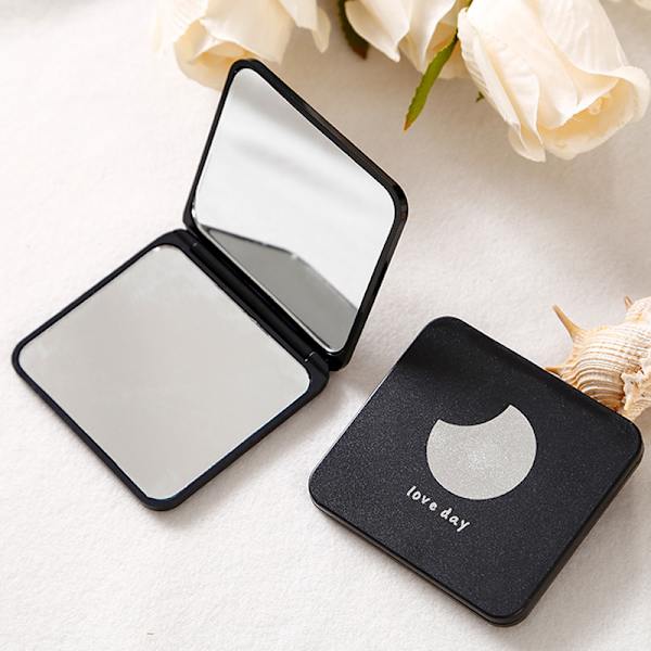 Foldbart Makeup Spejl Mini Firkantet Makeup Makeup Spejl Portabl Silver