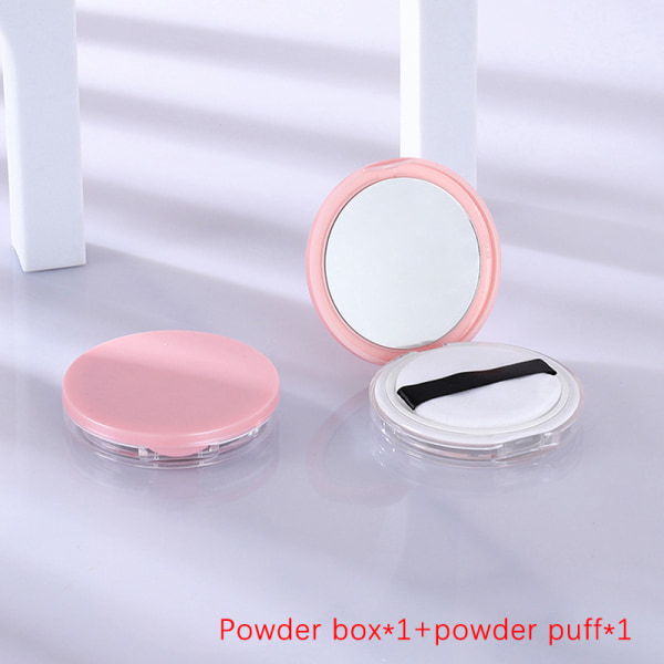Ultratunn plastpulverlåda Lös pott Travel Makeup Sifter Co Pink