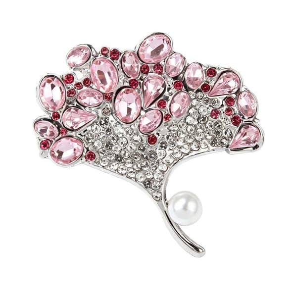 Luksus Ginkgo Blad Brocher Til Kvinder Unisex Rhinestone s Blomst A1