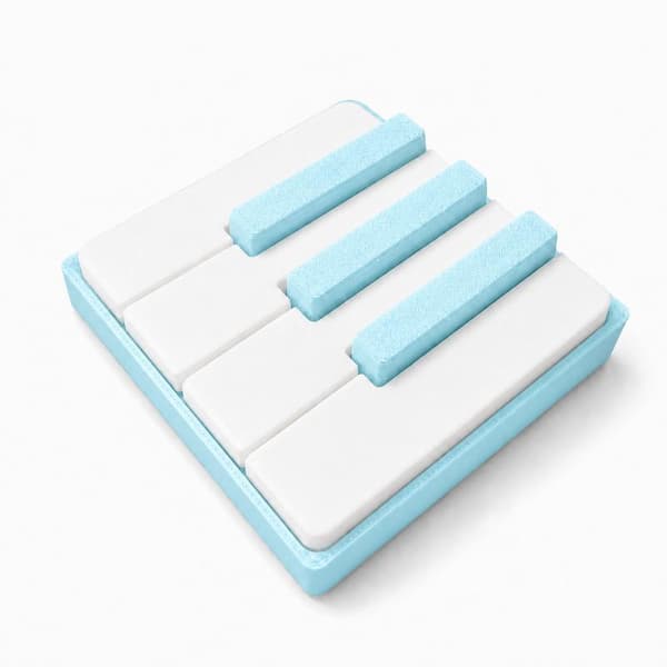 Press-Type 3D-printet pianotastatur-klikker Giftfri PLA Fidget A11