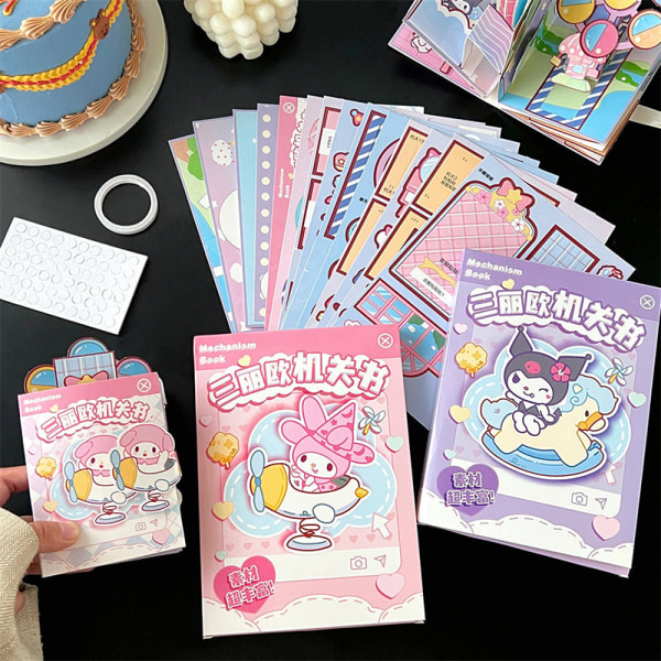 Stille bog Montessori travl bog Sanrio DIY Legetøj Pædagogisk Hom Pink