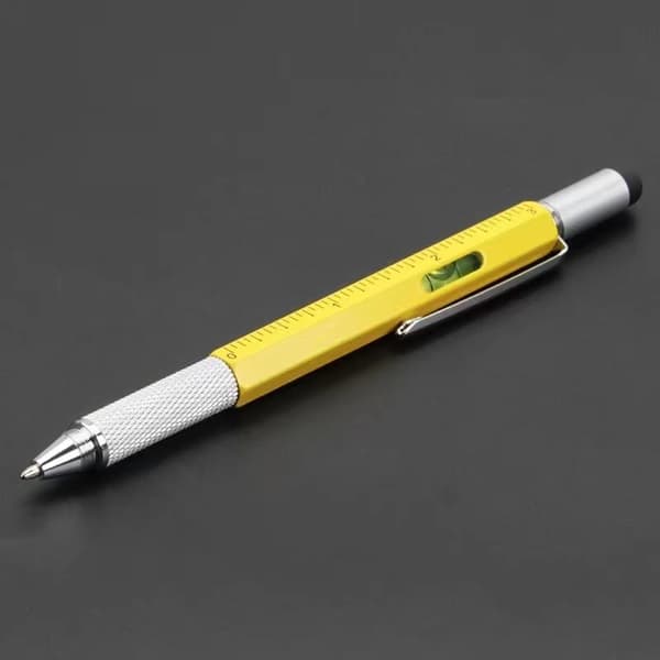 6-i-1 Multifunksjonell Metallkulepenn med Stylus Linjal Le A1