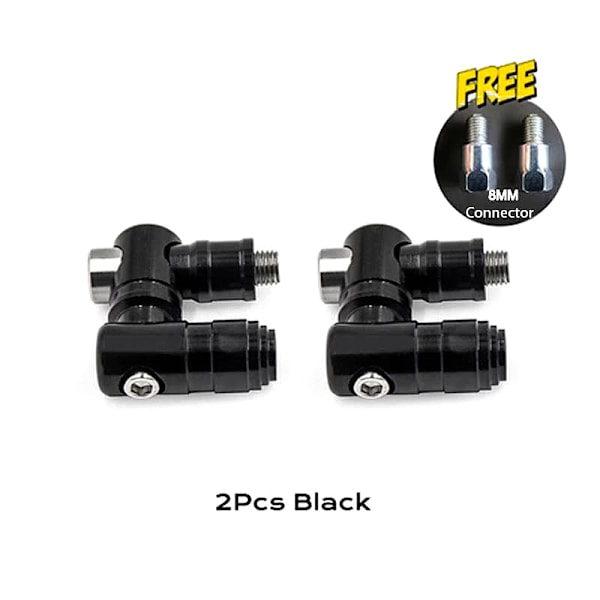 Motorcykel Sidespejl Foldemekanisme CNC 360° Processor Uni Black