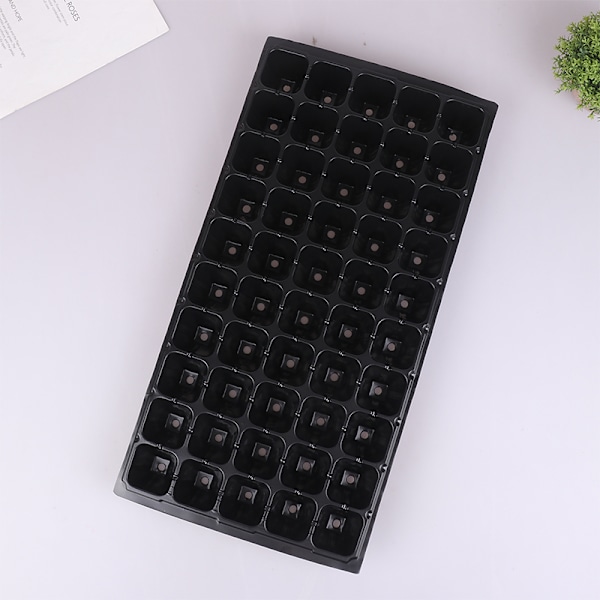2 stk. 50 cellers plantespirer bakker i plast til spiring af frø - sorte Black