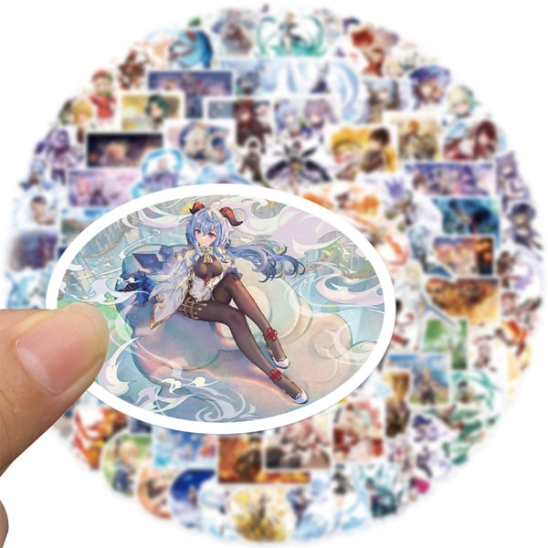 100 stk Anime Genshin Impact Game Stickers Cartoon Waterproof Ki