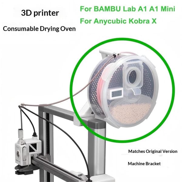 1 sæt Release 3D-print filament tørreboks 1 kg opbevaringskasse støv A2