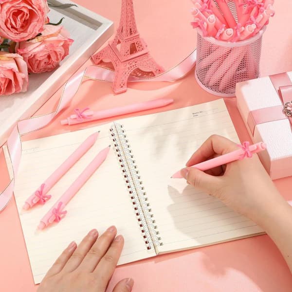 5 STK Pink Sort e Sommerfugl Pen Festgave Gave Ba A3