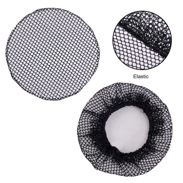 Lille hul sort elastisk mesh Snood hår Net Bun Cover til bold F