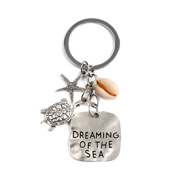 Turtle Søstjerne Nøglering Pendant Dreaming Of The Sea Legeret nøgle