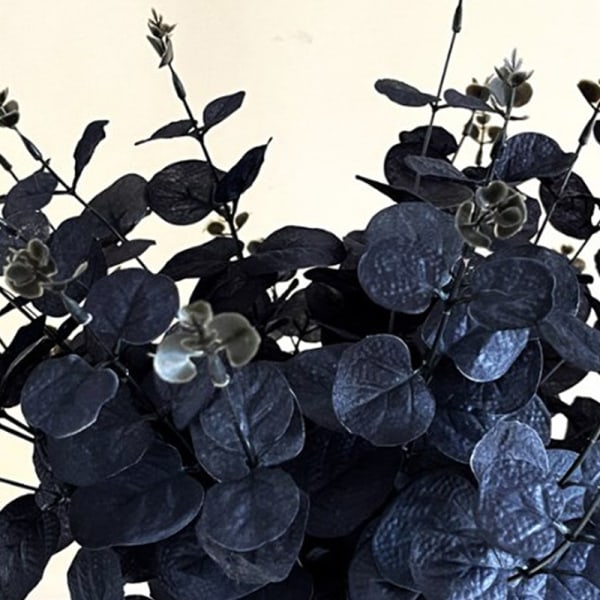 34cm sorte eukalyptus kunstige blomster til romdekorasjon De