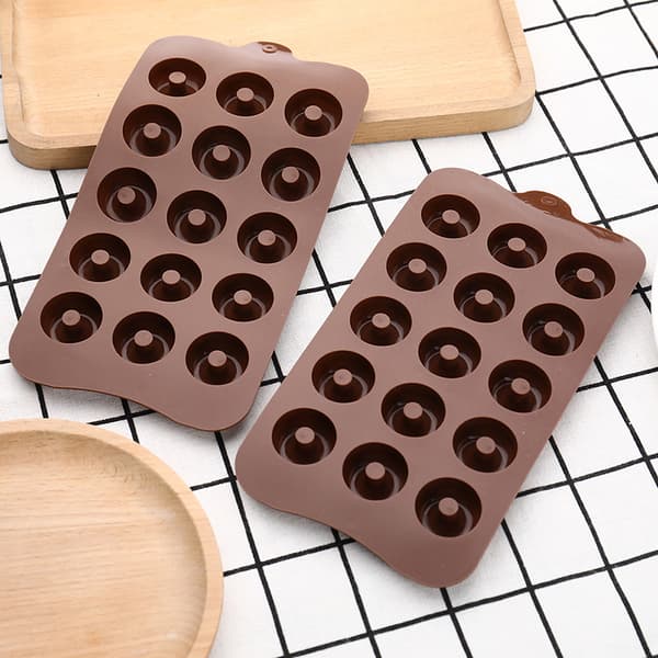 3D Donut Silikon Gummy Form 15 Hulrum Donut Ring Maker Form Ki