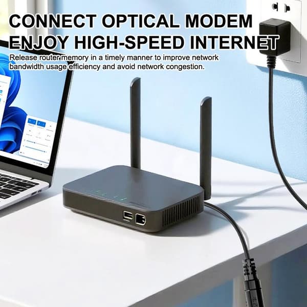 Router Auto Genstart DC Strømkabel Smart Chip ABS Skal Til 24 timer A1