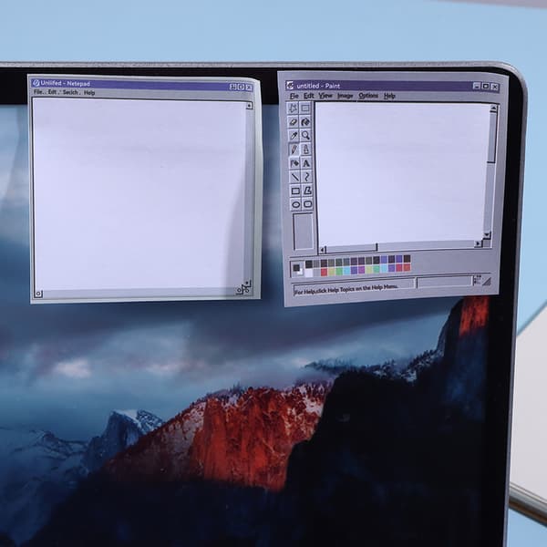 50 ark vintage computer tegning sticky notes - ideel til kunst A1