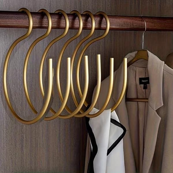 2 stk organiseringskroker for skap, hatteoppbevaring, veggmontering Silver