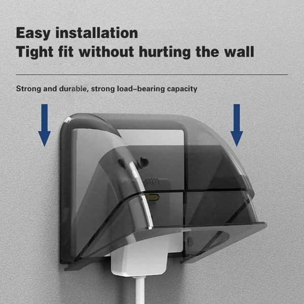 Badrumsuttag Vattentät Box Switch Plug Rainproof Pr Transparent