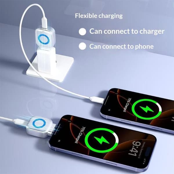 Telefon fulladdad intelligent separator full laddning automatisk avstängning Silver 2pcs